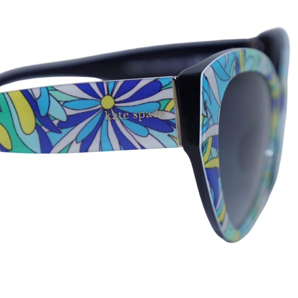 Kate Spade PAISLEIGH Floral Cat Eye Sunglasses - Blue Flower Print - NWT - Picture 6 of 12